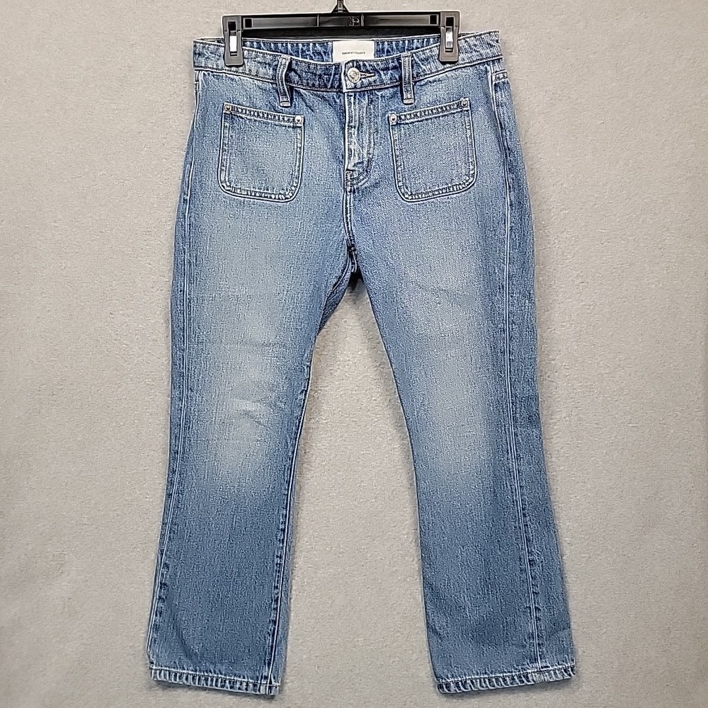 Current/Elliott Women's Size 28‎ The Cropped Fairwater Medium Blue Boot Jeans